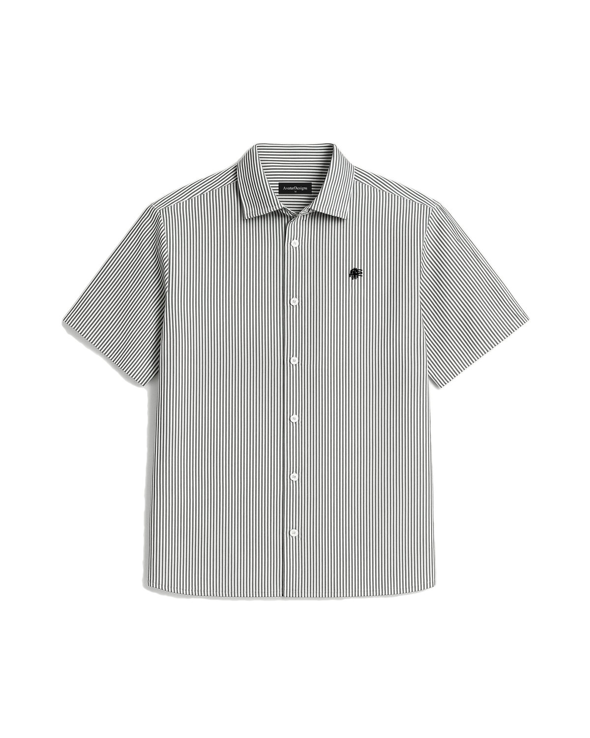 Camisa a Rayas Verticales Blanco y Negro