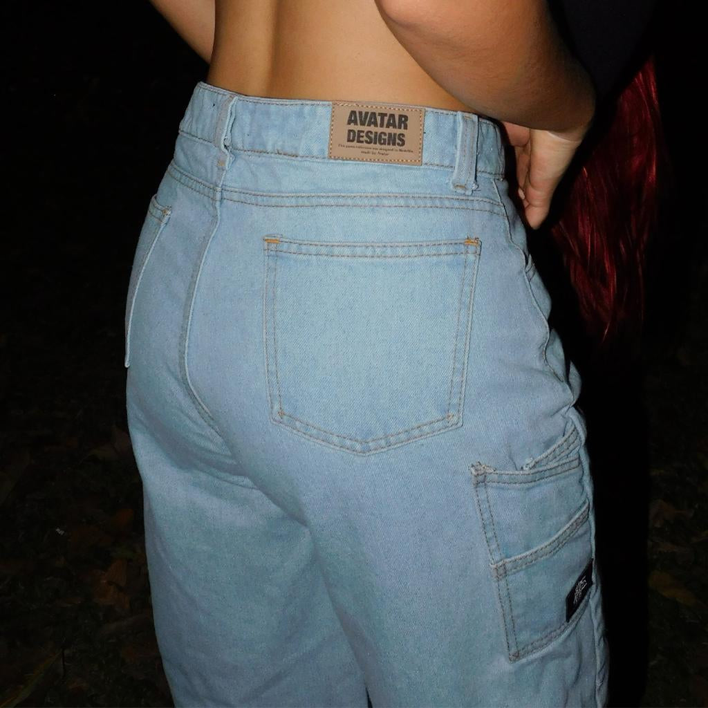 Jean Carpintero Azul Claro Mujer