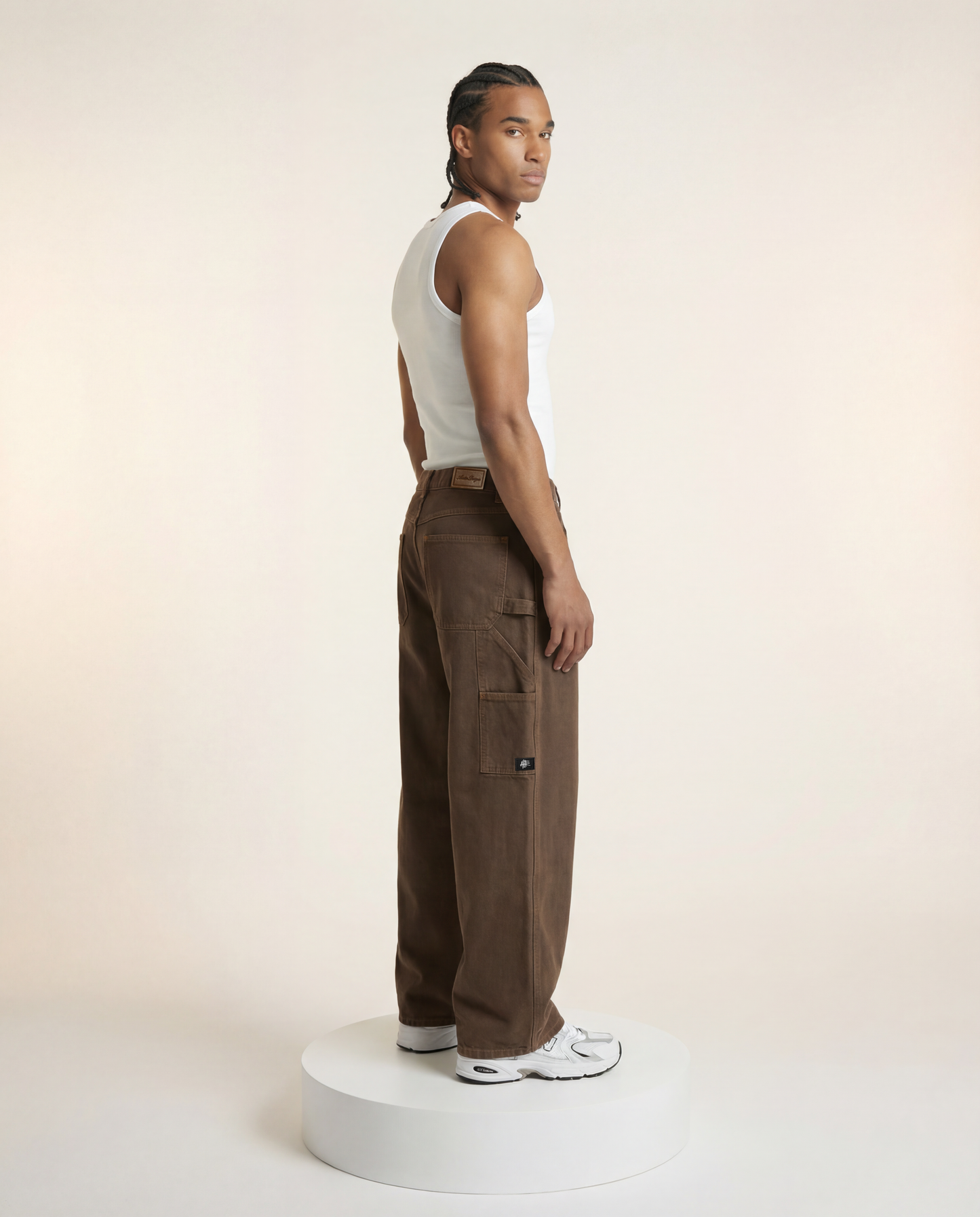 Baggy Dril Hombre Carpintero Café