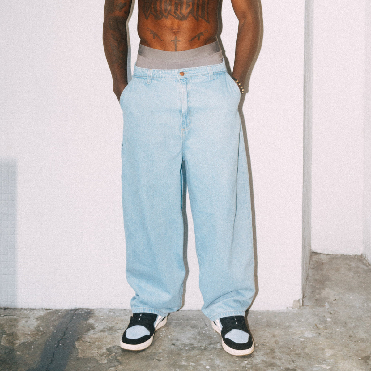 Baggy Jean Hombre Clásico Azul Claro