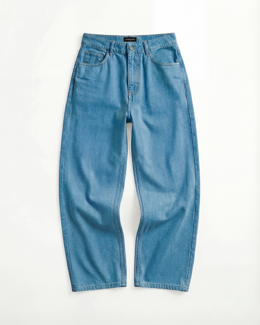 Baggy Jean Mujer Clásico Azul Medio