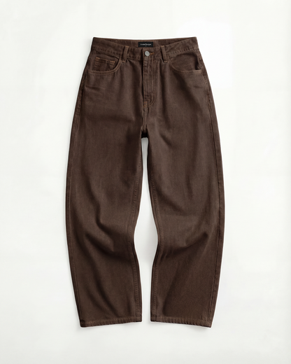 Baggy Dril Mujer Clásico Café