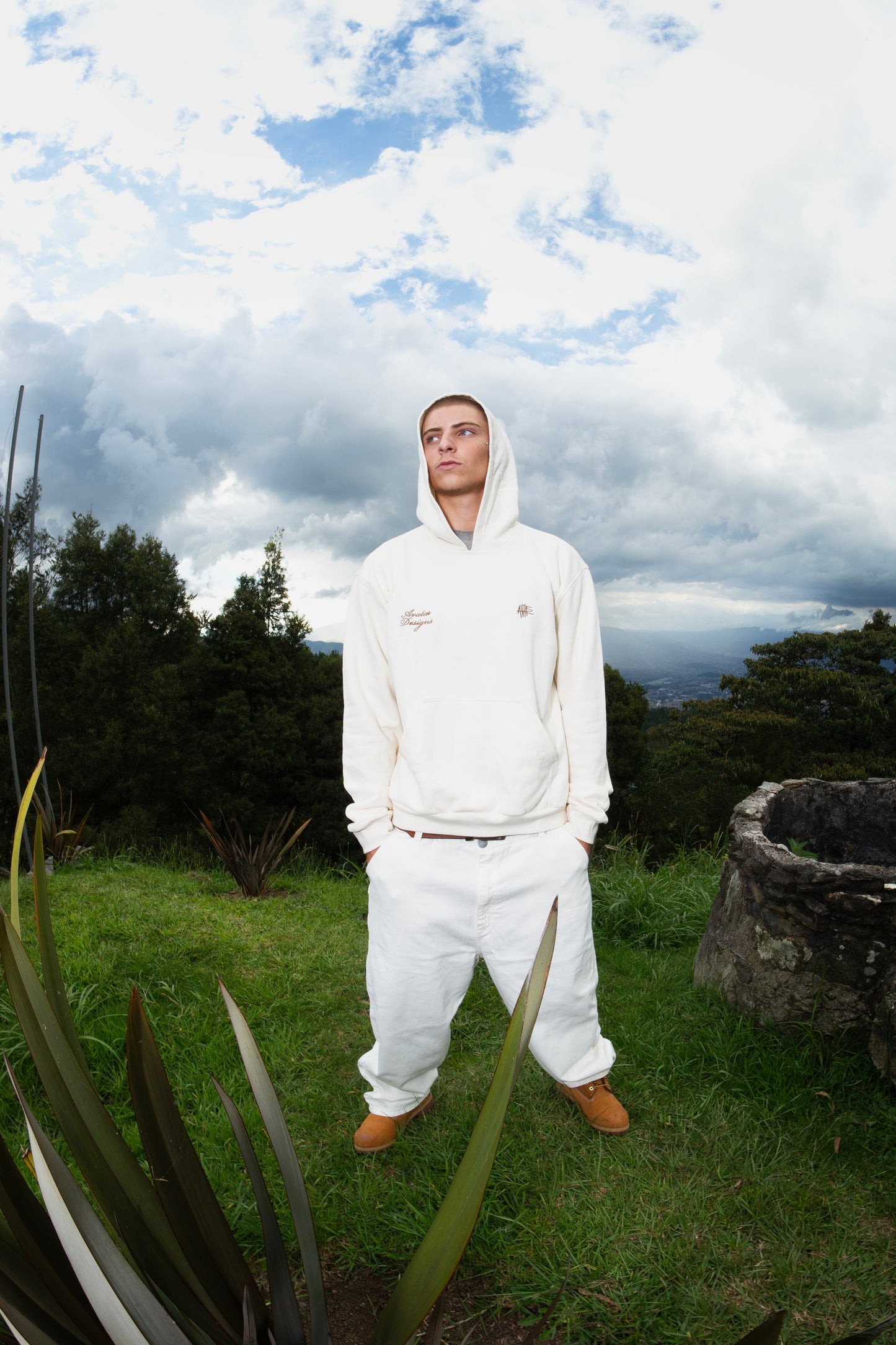 Hoodie Beige AvatarDesigns Oversize