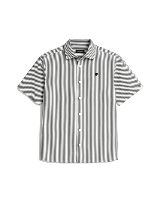 Camisa a Rayas Verticales Blanco y Negro
