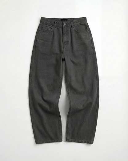 Baggy Jean Mujer Clásico Gris