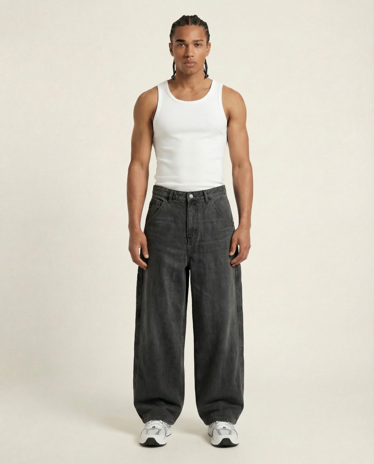 Baggy Jean Hombre Clásico Gris